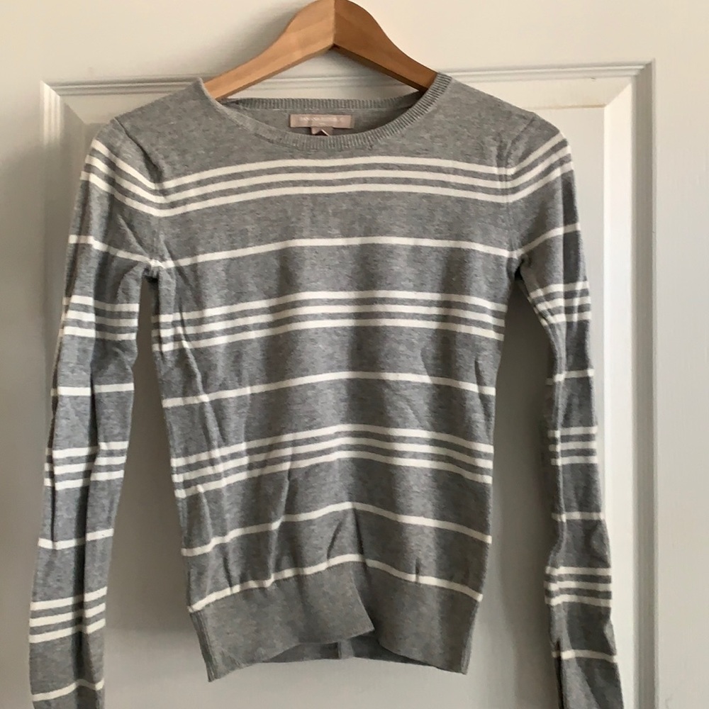 Banana Republic gray striped sweater